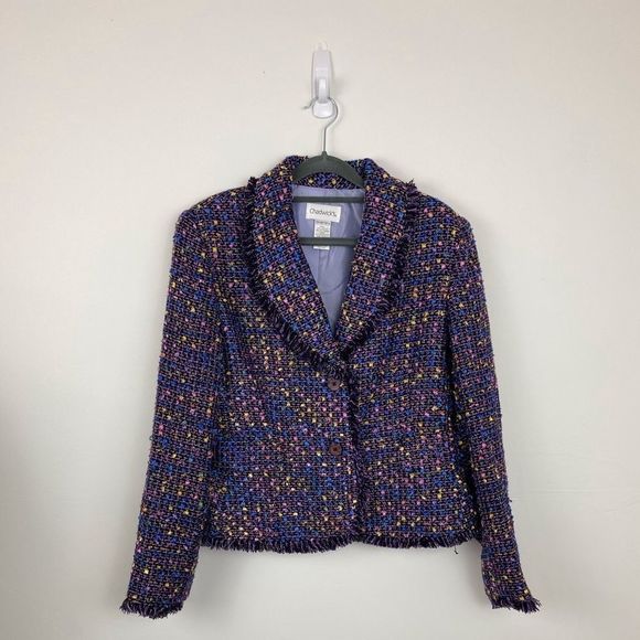 Chadwicks Women's Multicolor Tweed Jacket - Picture 1 of 4